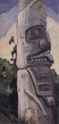 Emily Carr Skidegate oil painting on canvas